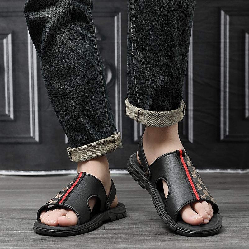 New Mens Sandals Summer Comfortable Breathable Beach Casual Convertible Slippers with Thick Sole Arch Support