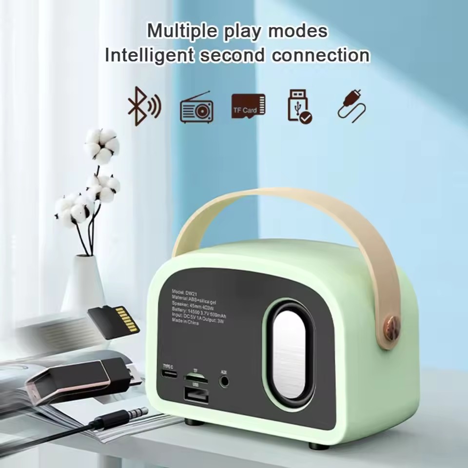 Retro mini Bluetooth speaker, classical music player, stereo sound, portable decorative speaker, home music player