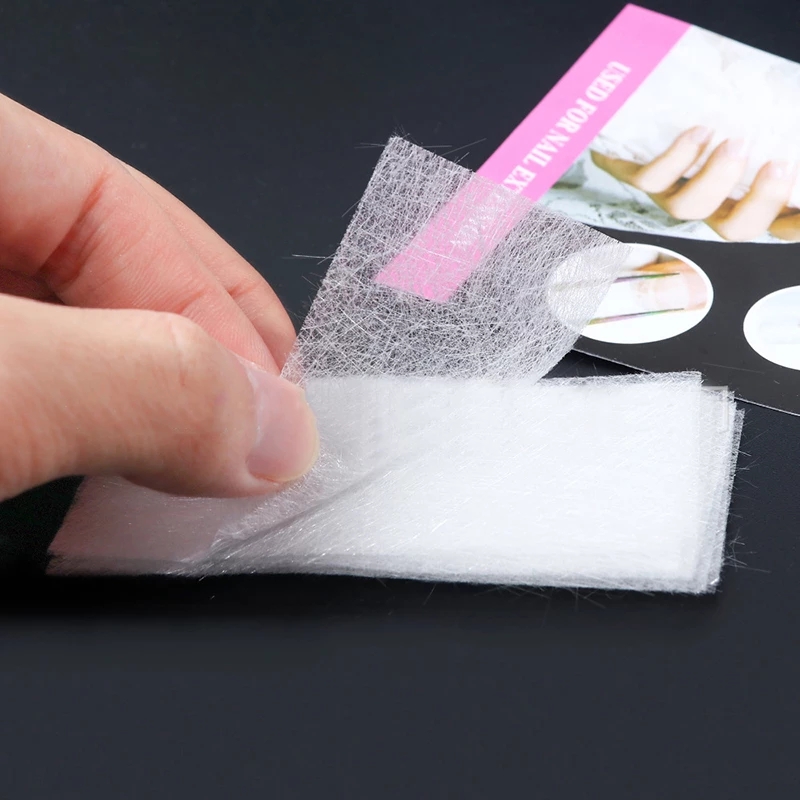 10pcs Silk Fiberglass for Nail Extension Form Non-Woven Silks UV Gel Building Fiber French Acrylic DIY Manicure Accessory