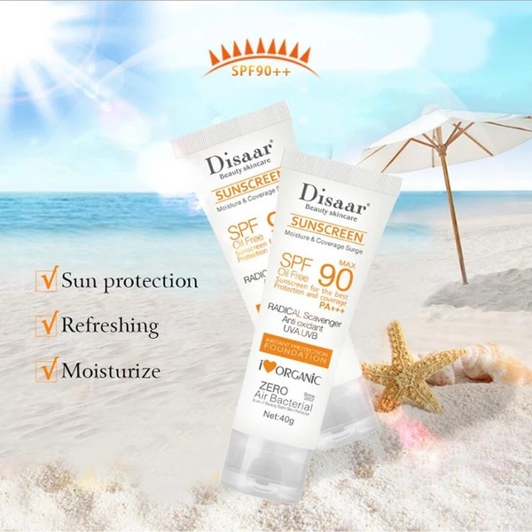 40ML Disaar Facial Body Sunscreen Whitening Sun Cream Sunblock Skin Anti-Aging Oil-control Moisturizing SPF 90