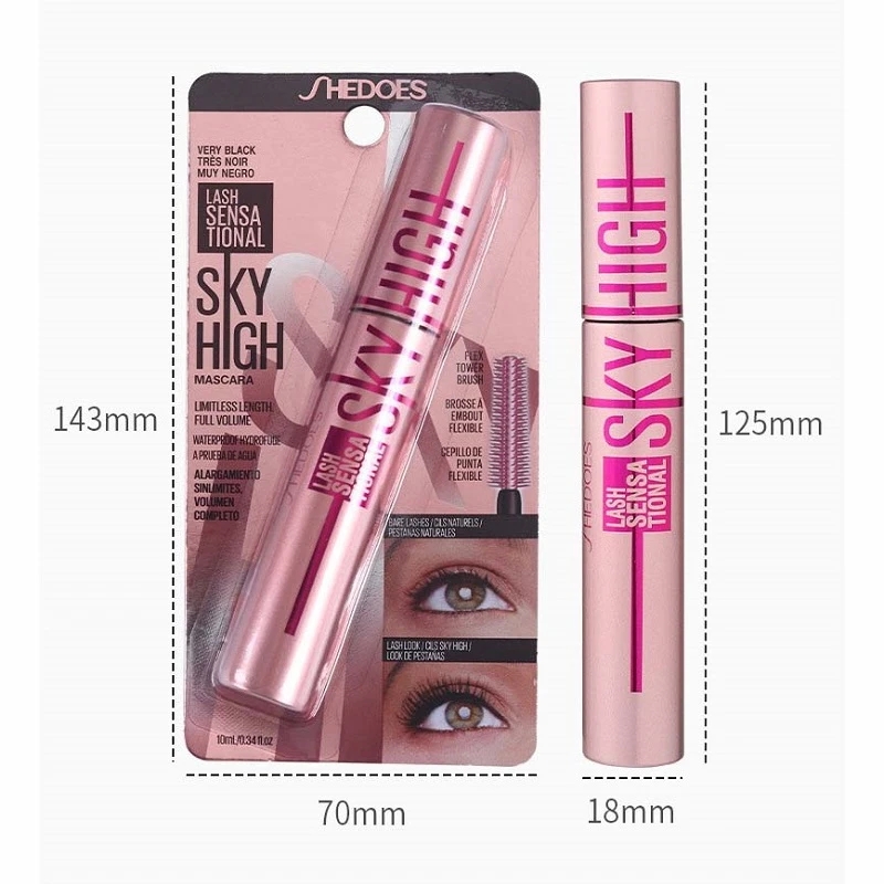 4D Silk Fiber Lash Mascara Lengthening Thick Curling Waterproof Mascara No Fading 24h Lasting Eye Lashes Brush Enhance Eyelashes