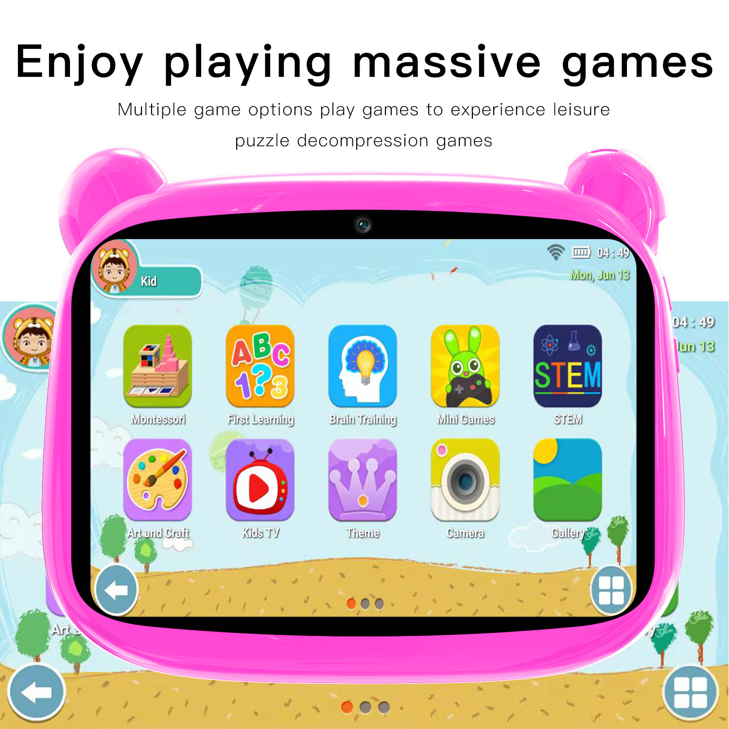 Direct supply 7 inch tablet computer bluetooth dual camera educational game HD screen