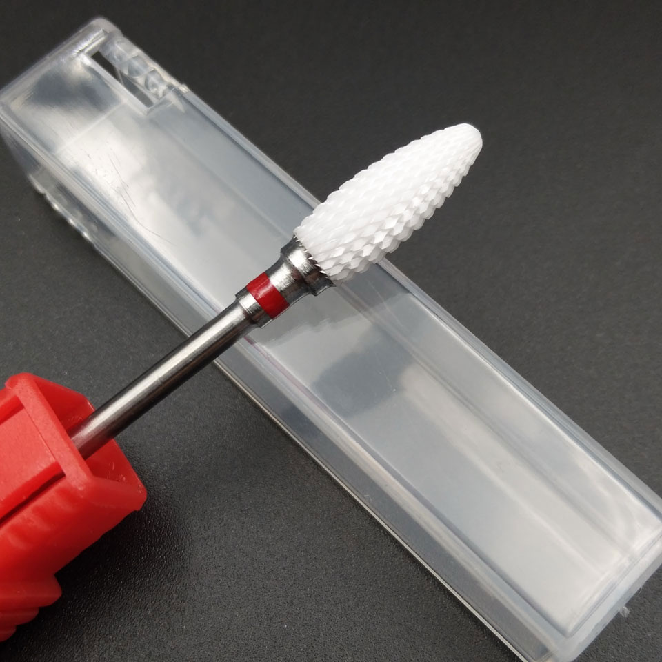 Nail Art Ceramic Polishing Head Single Ceramic Cylindrical Round Head Special Tool for Electric Nail Polishing Machine