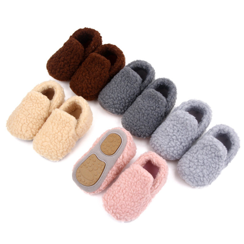 Baby Winter and Autumn Style Multiple Choices Soft Cotton Warm and Plush Toddler Shoes Anti-slip Sole Prewalking