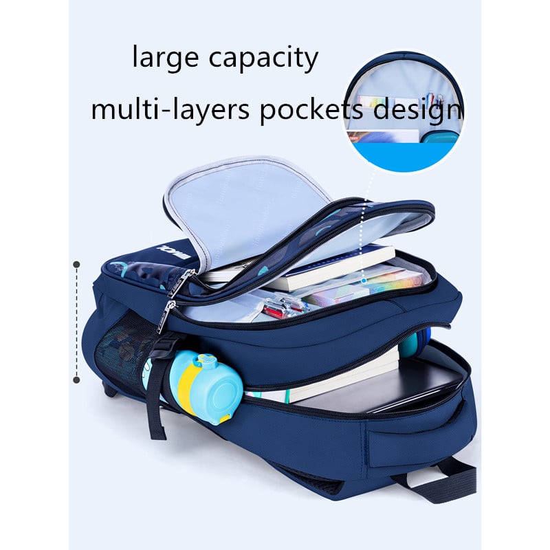 Kids Children Boys Breathable Backpacks Black Primary Student Primary Schoolbag Boy Backpack Shoulder School Book Bags