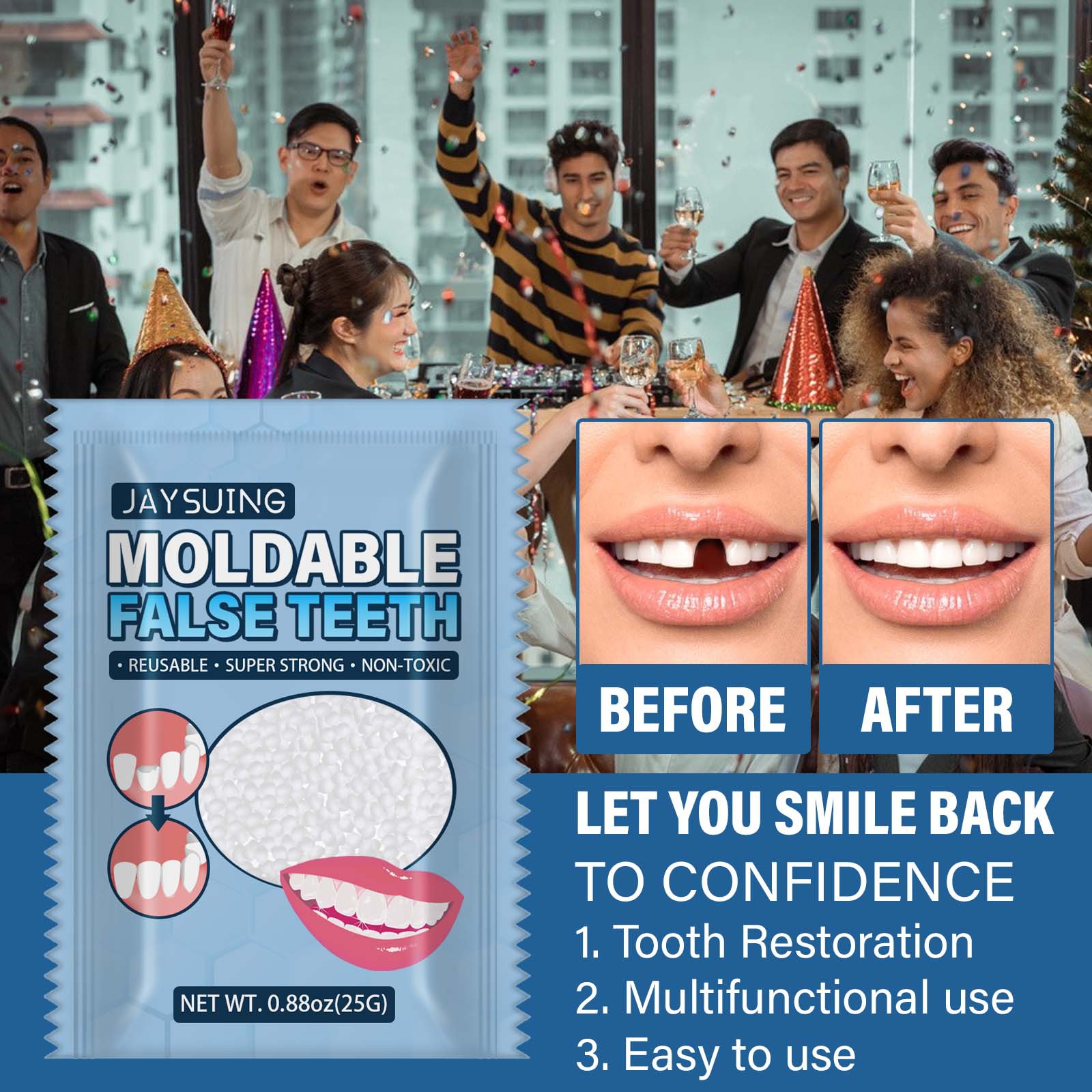 25g of Moldable Plasticized Gutta Percha for Temporary Dental Recovery and Filling of Teeth