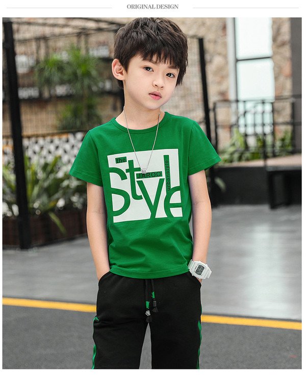 Boys Clothes Set Short Sleeve T-Shirt Pants Summer Kids Boy Sports Suit Children Clothing Outfits Teen 5 6 7 8 9 10 11 12 Years