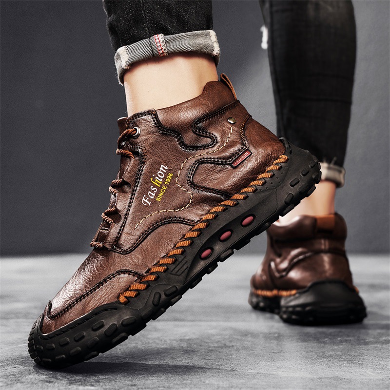New Genuine Leather Shoes Men Plus Size Luxury Brand Mens Loafers Breathable Slip Driving Shoes