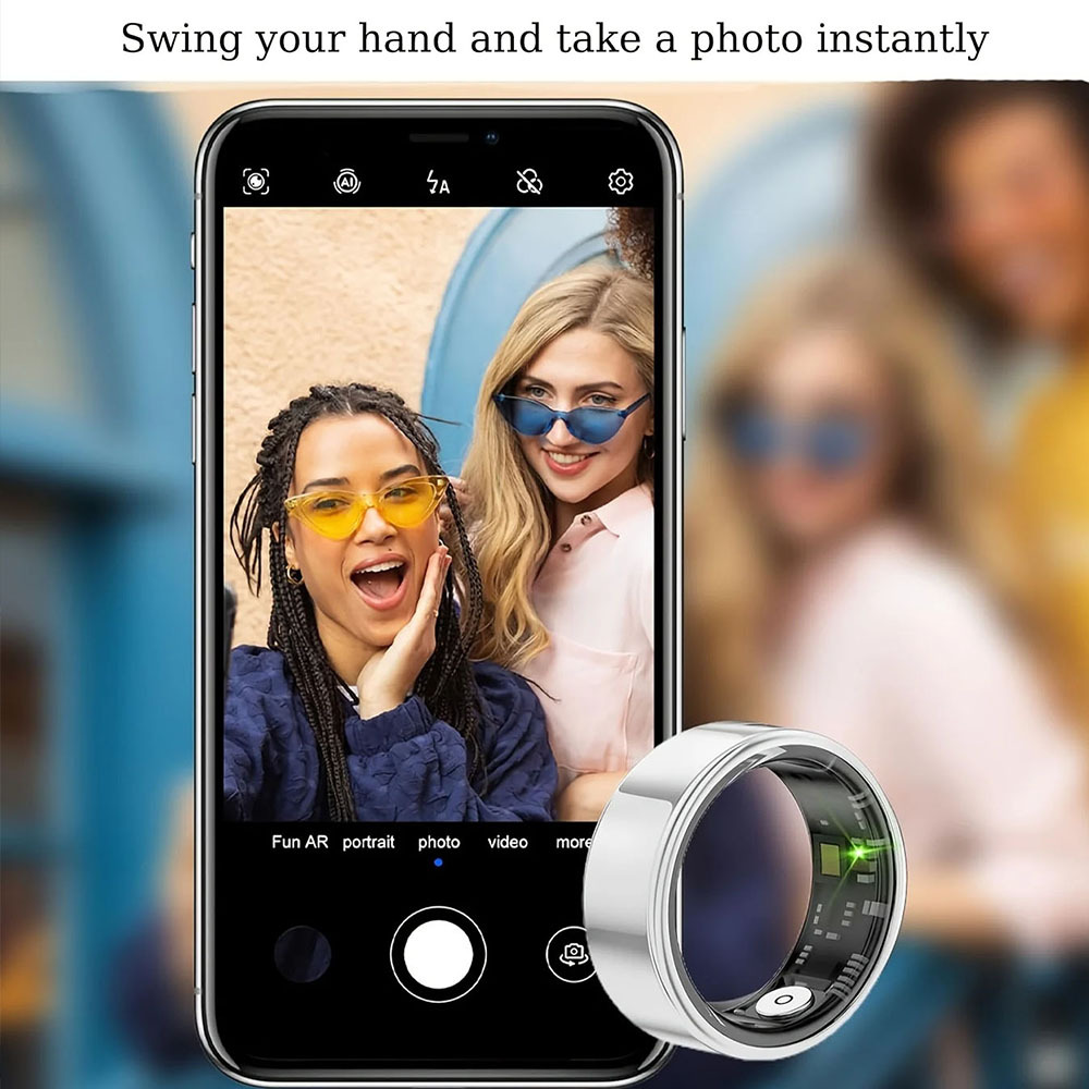 New Smart Ring Heart Rate Blood Pressure Sleep Monitoring Motion Tracking IP68 Waterproof Men Women Smart Ring Holiday Gift