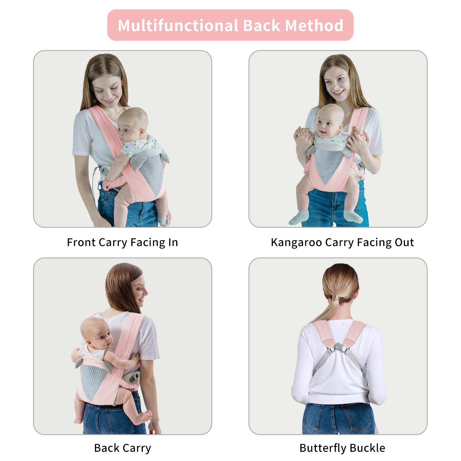 Newborn Baby Carrier Sling Multifunctional Kangaroo Infant Holder Sling Wrap Backpacks Baby Outdoor Travel Activity Accessories