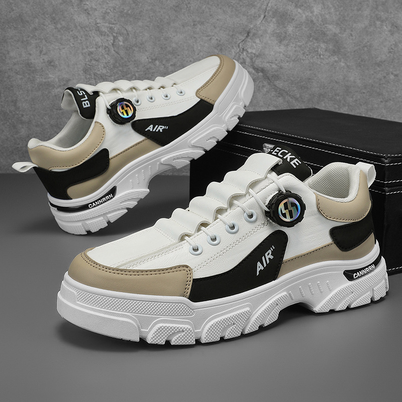 Men's Low Help Shoes Spring Autumn New Outdoor Wear-resistant Height Increase Casual Shoes Non Slip Comfortable Trendy Sneakers