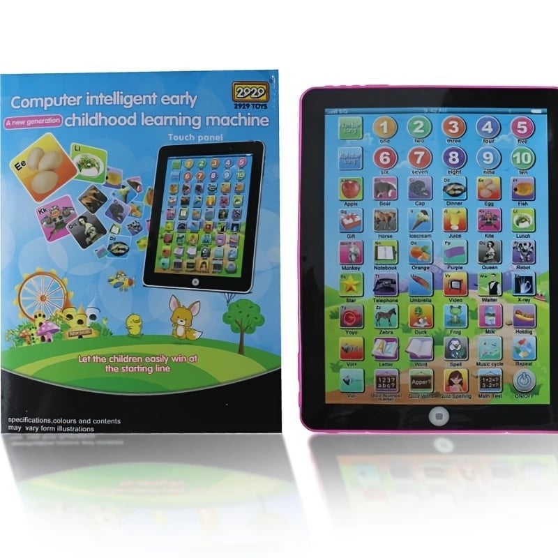Kids' Learning Pad English Preschool Early Educational Tablet Toys for Babies Alphabet Birthday Gifts From 2-5 Years Old