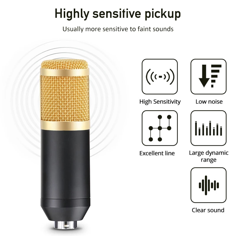 BM800 Professional Condenser Microphone Studio Condenser Microphone Set