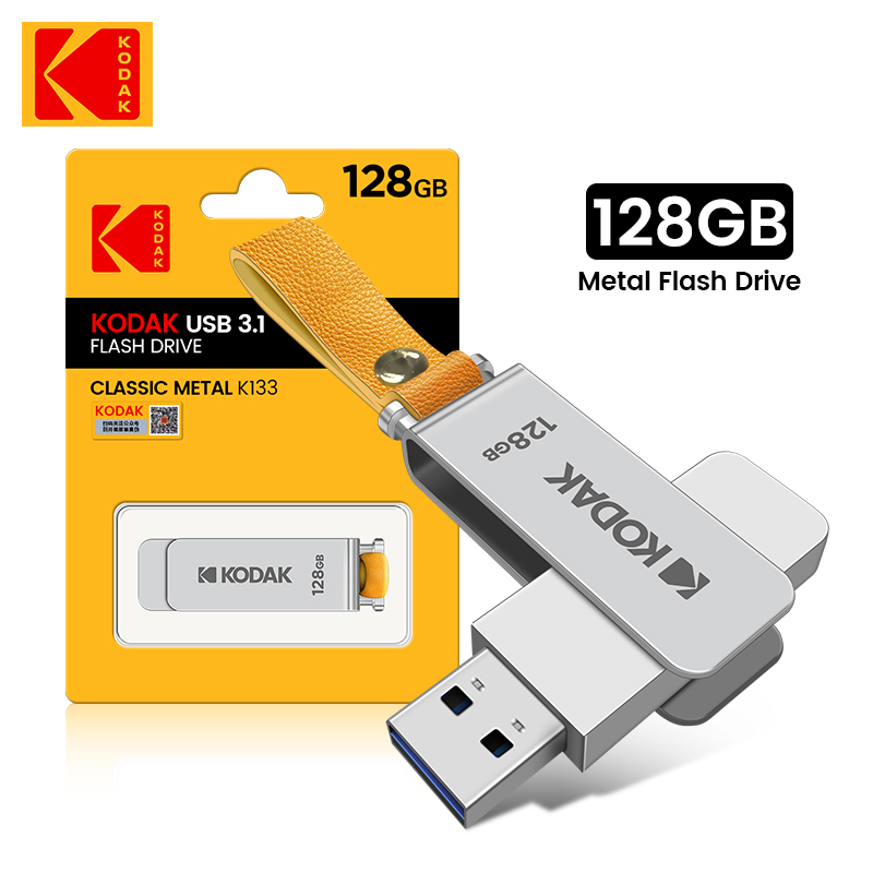 Original KODAK K133 U disk USB3.0 32GB 64GB Metal flash drive car USB3.2 flash drive 128G 256gb speed 120MB/s Memory stick