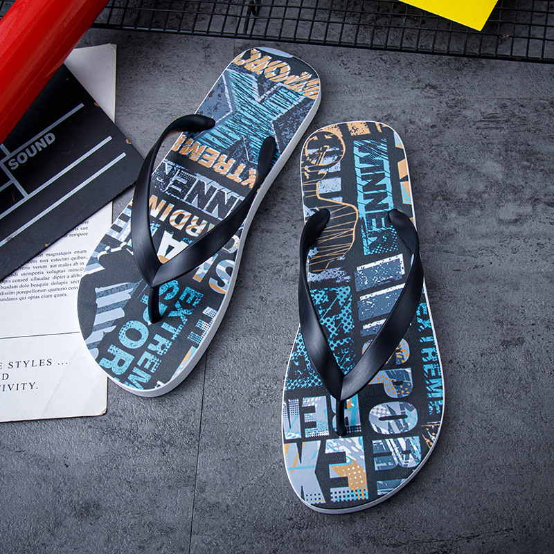 Cross border new summer men's and women's flip-flops flip flops, slip resistant, indoor flat bottomed beach flip-flops