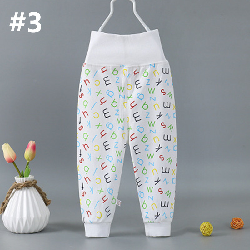 Baby High Waist Pure Cotton Bottoming Protect The Belly Pants（Color randomised）
