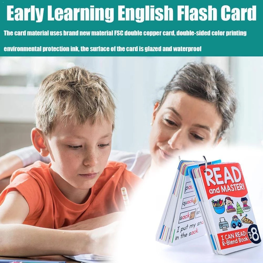 1 Sets Of English Phonics Flash Cards Children Early English Educational Learning Toys For Kids Cards Flash