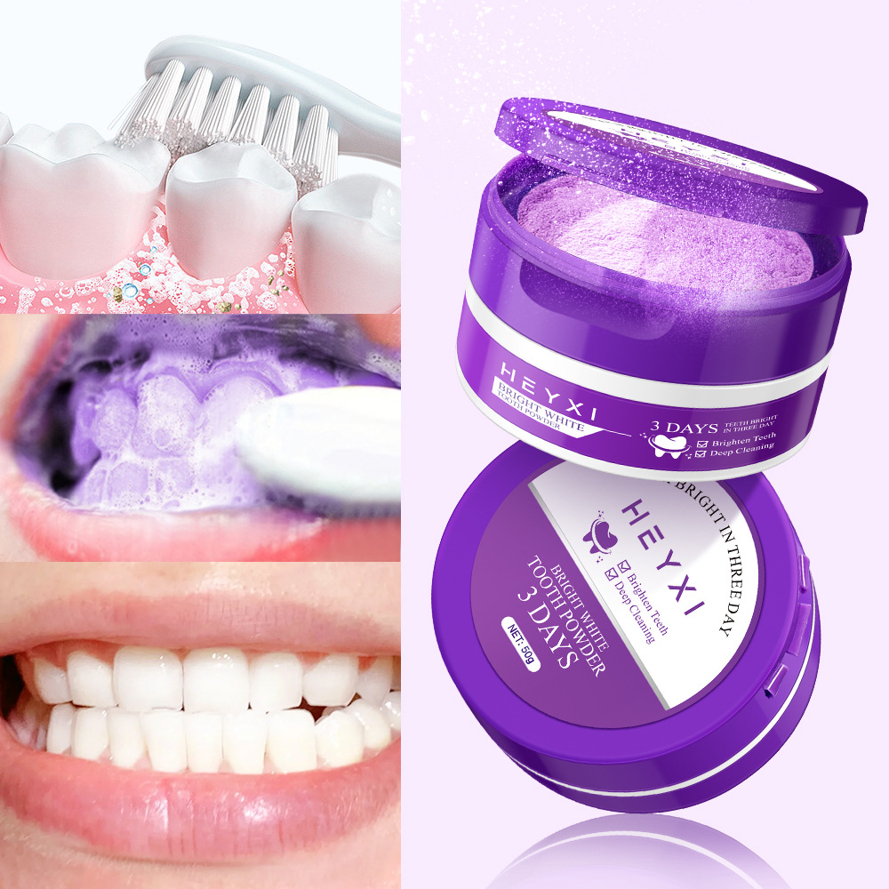 Whitening Tooth Powder Cleaning Oral Hygiene Fresh Breath Remove Plaque Stains Tartar Removal Bright Dental Brush Teeth Powder