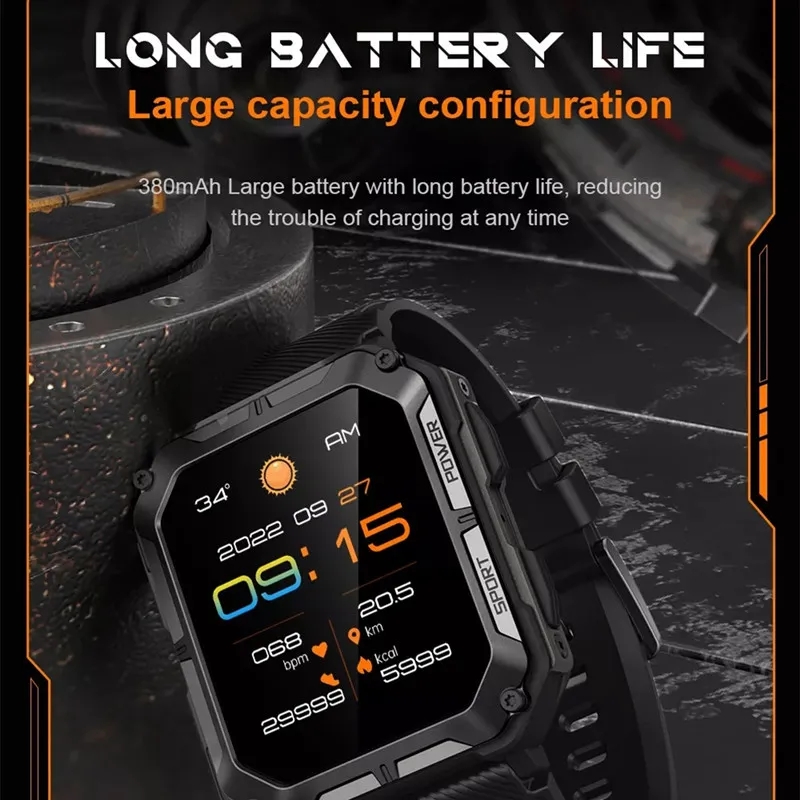 2023 Newest Smart Watch C20 PRO 1.83 Inch Men Music BT Call Outdoor Sports Fitness Tracker Heart Rate Blood Pressure Smartwatch