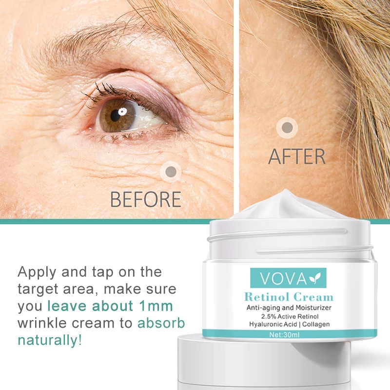 VOVA eye cream 30mlRetinol Face Cream Eye Cream Serum Set Lifting Anti Aging Anti Eye Bags Remove Wrinkles Moisturizer Facial