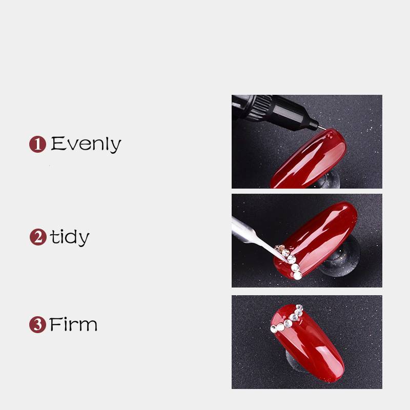 Nail point drill glue phototherapy nail sticker seal drill point drill pen stick diamond jewelry tool black bottle 10ml