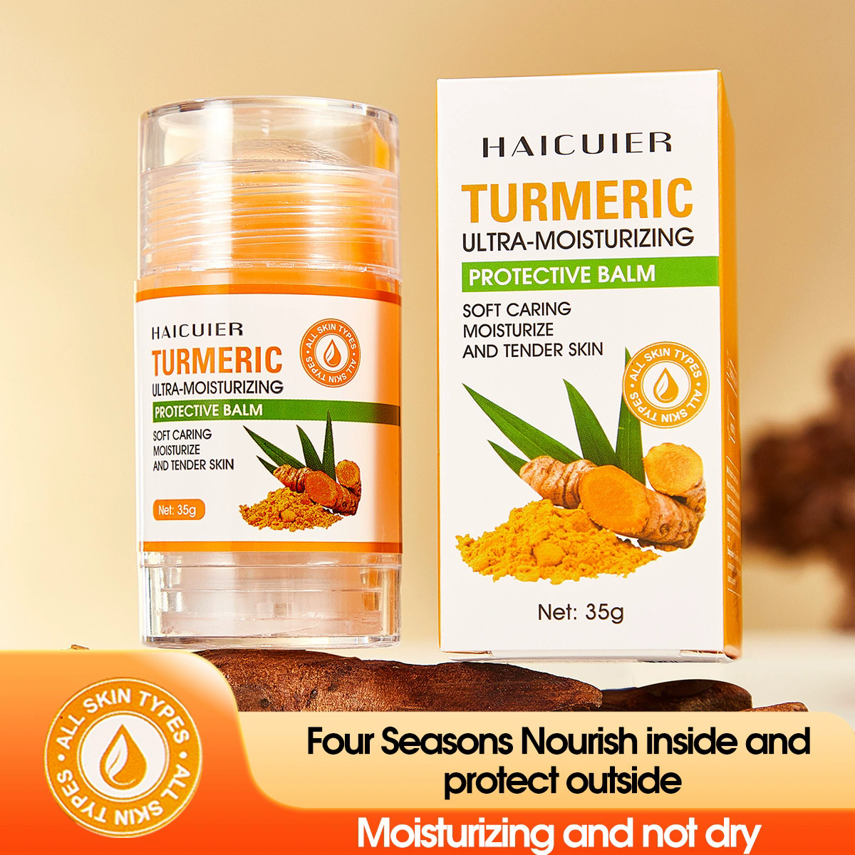 1PC Haicuier Turmeric True Moisturizing Cream Moisturizing and Moisturizing Deep Moisturizing Body Cream