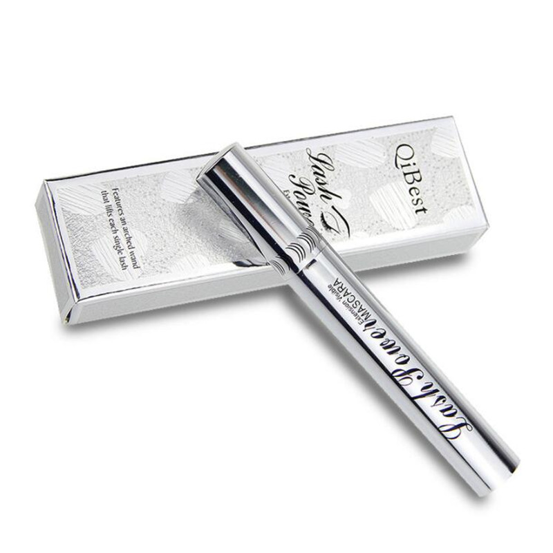 Black mascara 4d thick and long eye mascara waterproof silver tube silicone brush mascara professional cosmetics