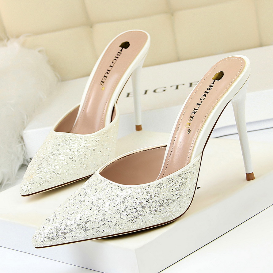Sandals Women Pointed Clear Crystal Cup High Heel Stilettos Sexy Pumps Summer Shoes Peep Toe Women Pumps Size