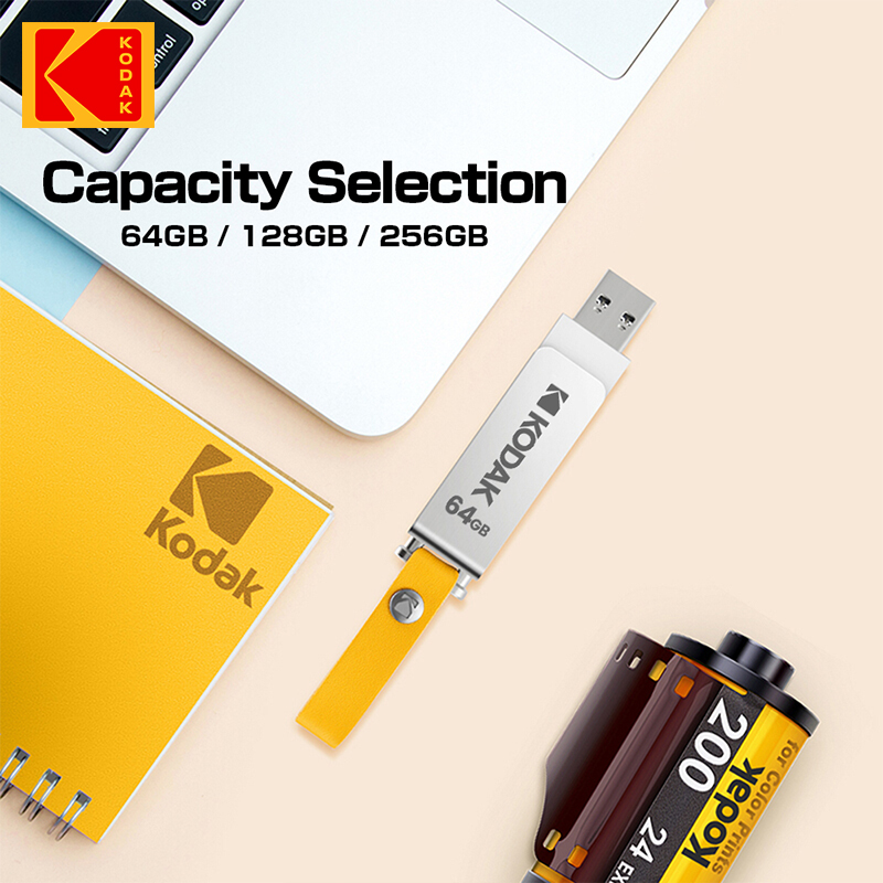 Original KODAK K133 U disk USB3.0 32GB 64GB Metal flash drive car USB3.2 flash drive 128G 256gb speed 120MB/s Memory stick