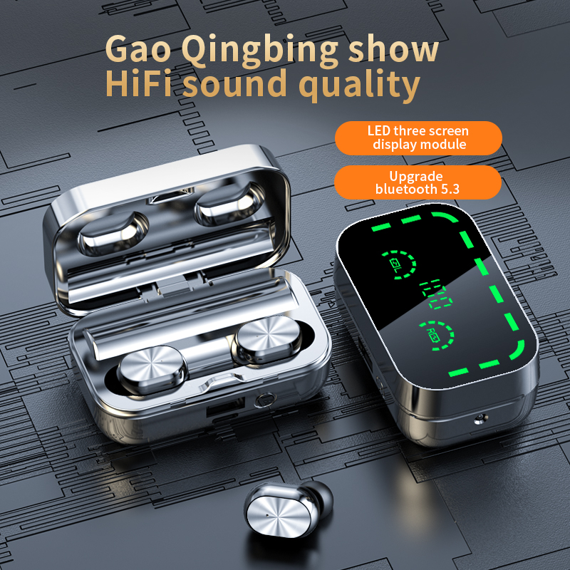 TWS YD05 5.2 Bluetooth Earphones HiFi Stereo Wireless EarphonesIn-ear Handsfree Headset Earbuds With Charging Box For Smartphone