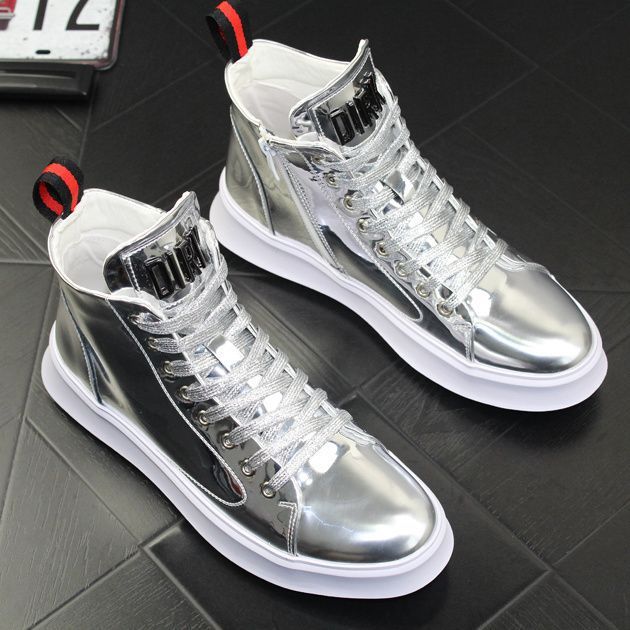 New Size(39-45) High Top Sports Thick Soled Fashion Shoes Student Running Shoes Male