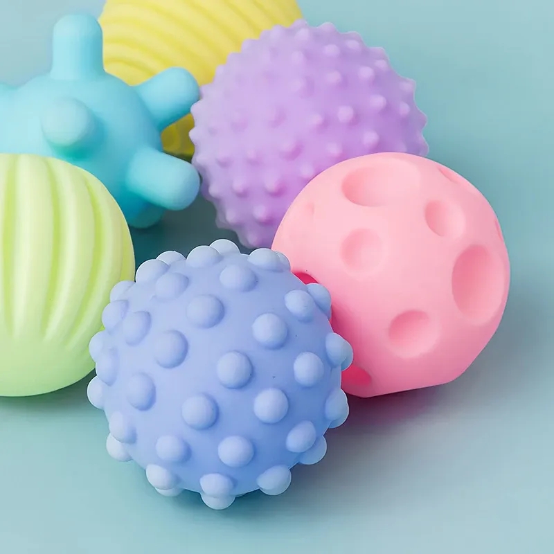 6PCS Baby Toy Ball Set Develop Baby's Tactile Senses Toy Baby Touch Hand Ball Toys Soft Training Massage Ball Children Toy