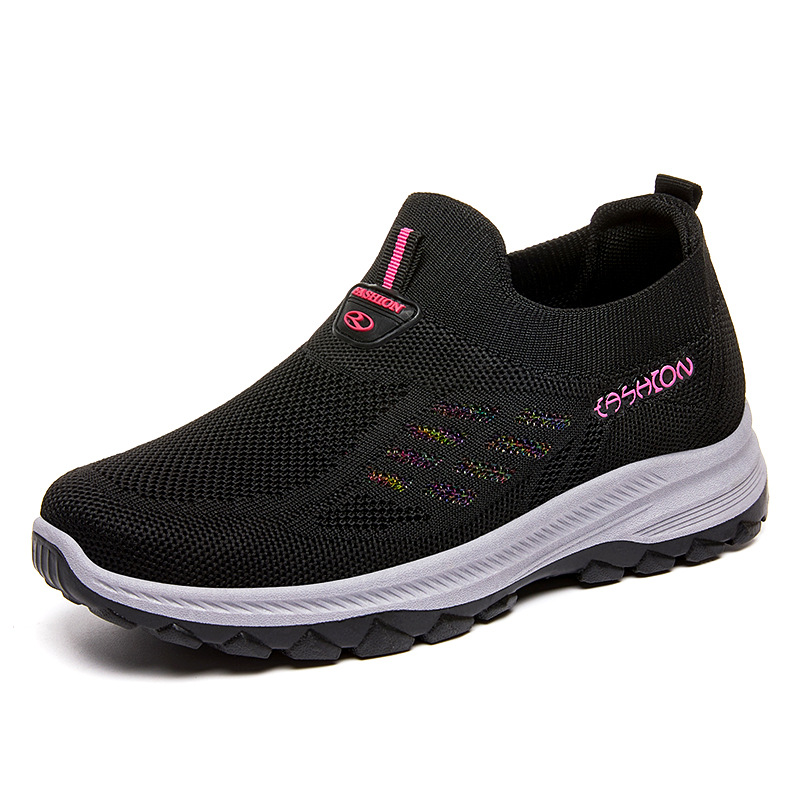 Stepping shoes 2023 spring new women's shoes breathable, soft soled shoes for middle-aged and elderly mothers