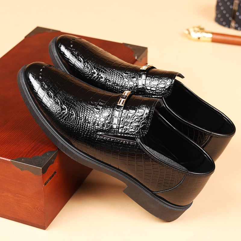 Men's Breathable Leather Shoes Black Soft Leather Soft Bottom Spring And Autumn Best Man Men's Business Formal Wear Casual Shoe