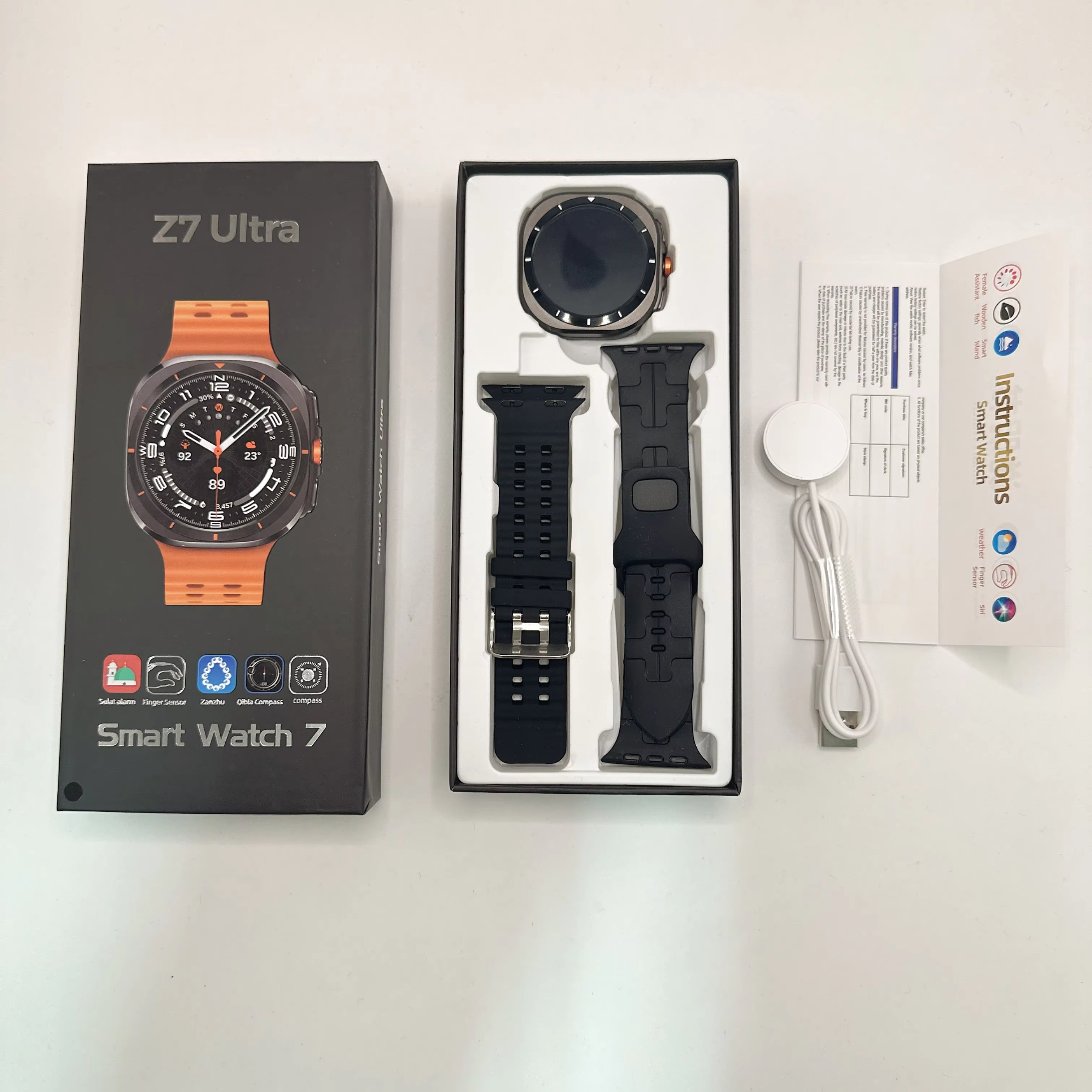 Z7 Ultra IP68 Waterproof Big Battery Smartwatch BT Call Compass Tracker Relojes Inteligentes Sport Smart Watch
