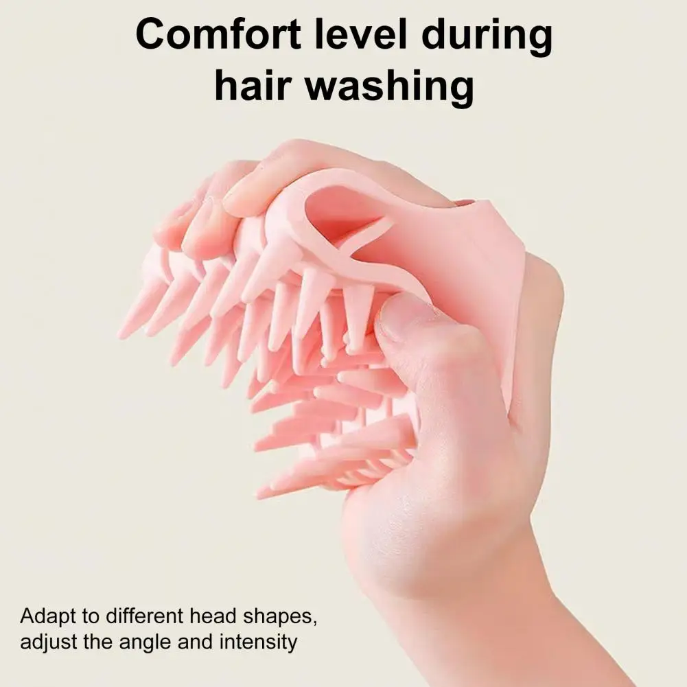 Silicone Wash Brush Relaxation Massage Promotes Hair Growth Deeply Cleans Scalp Deep Cleansing Hair Brush for Shower Supplies