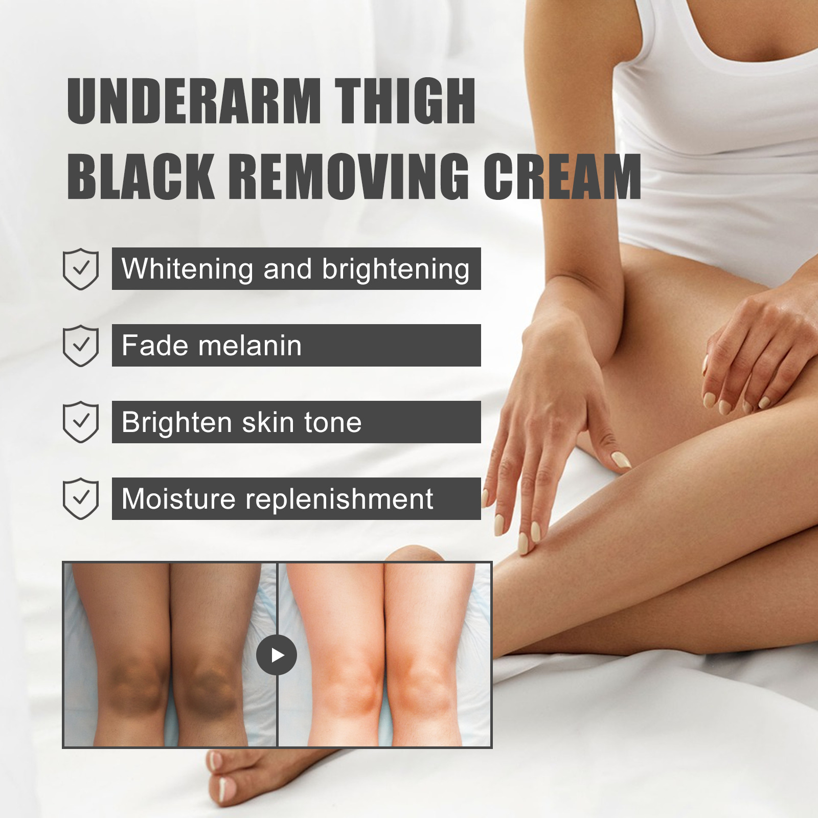 Jaysuing underarm thigh black removing cream beautifies the skin, whitens the skin, and desalinates melanin in the medial joint
