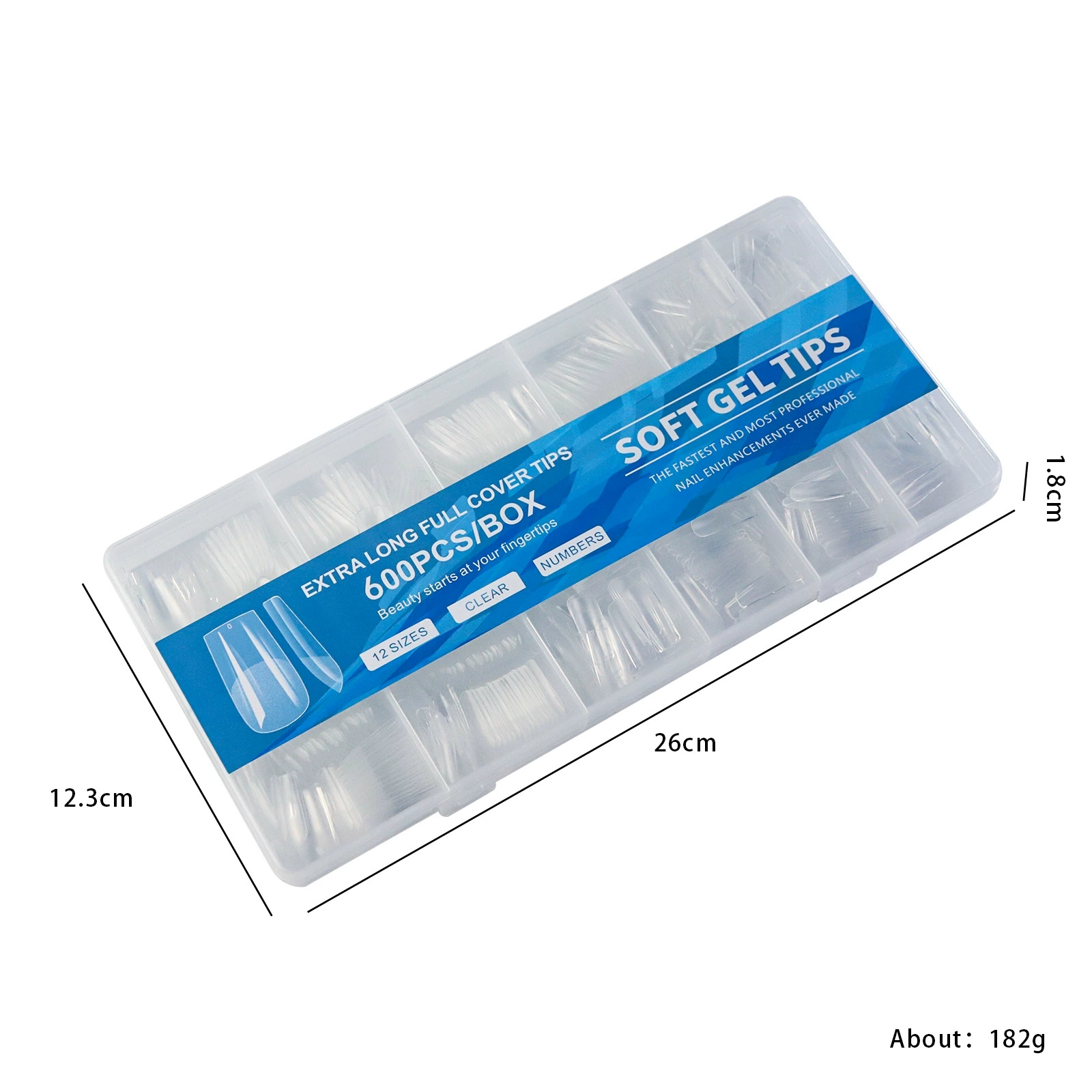600pcs Soft Gel Nail Tips Supplies PressON Full Cover False Nail Tips for Acrylic Nails Gel Extra Short Almond Nail Tip