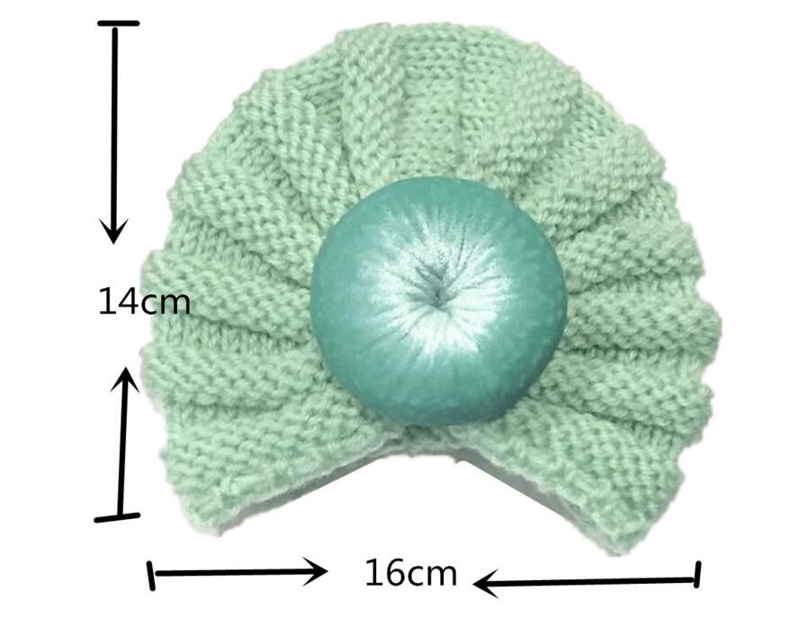 New Baby Boy Girl Knitted Turban Baby's Pure Donut Hair Cap Autumn Winter Warm Headwear Children's Hair Accessories