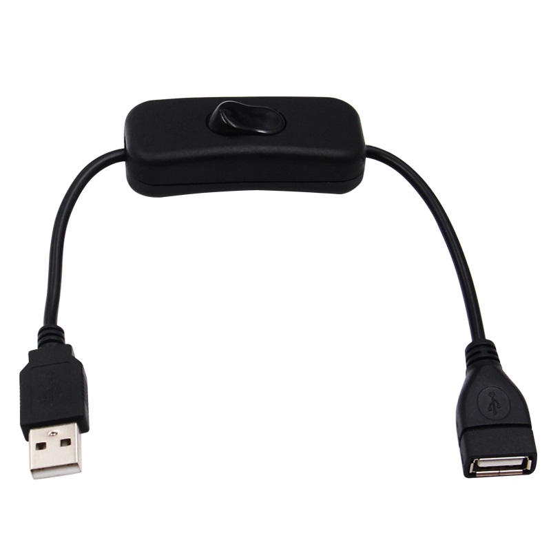 1PCS 28cm USB Cable Male to Female with Switch ON/OFF Cable Extension Toggle for USB Lamp USB Fan Power Supply Line Durable NEW