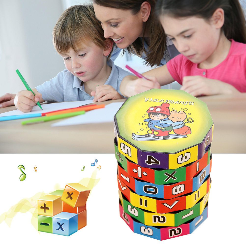 Children Montessori Games Mathematics Numbers Magic Cube Toy Puzzle Game Kids Learning Education Math Toy Fun Calculate Game
