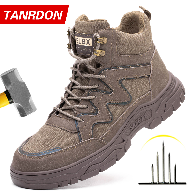Safety Work Shoes Construction Men Outdoor Steel Toe Cap Shoes Men Puncture Proof Lightweight Safety Boots