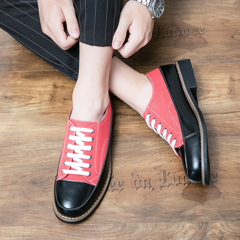 Leather Shoes Men Casual Lace Up Loafers Low Heel Platform Shoes Leather Premium Casual Luxury Brand Oxford Shoes