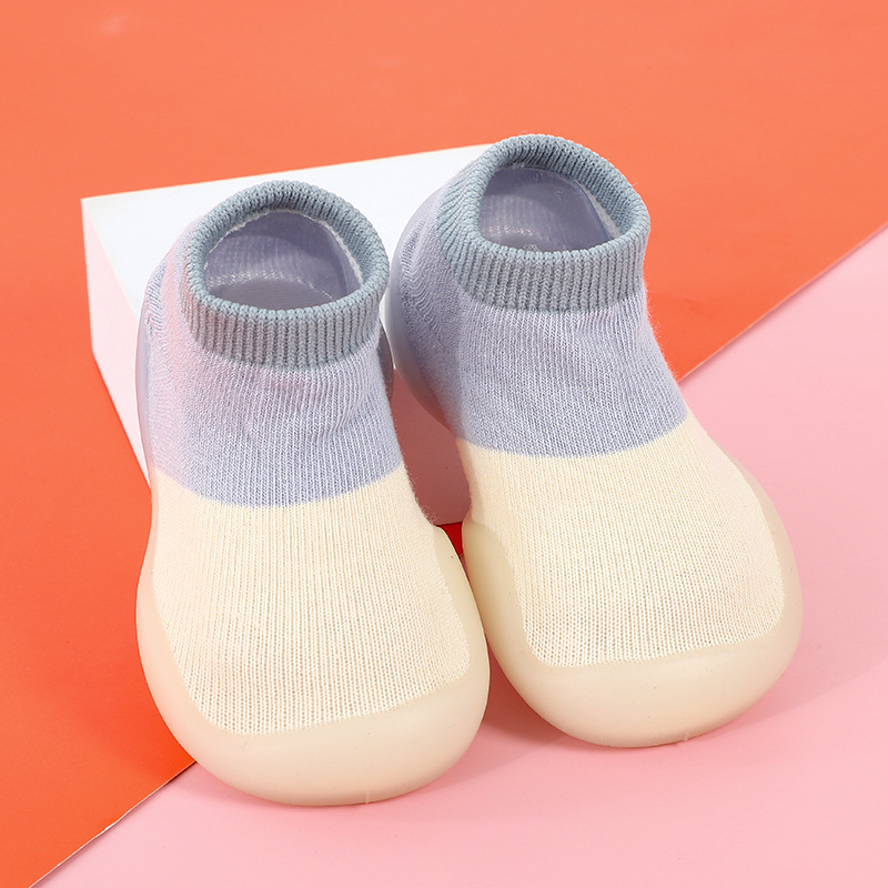 Baby Socks Shoes Infant Color Matching Cute Kids Boys Shoes Doll Soft Soled Child Floor Sneaker BeBe Toddler Girls First Walkers
