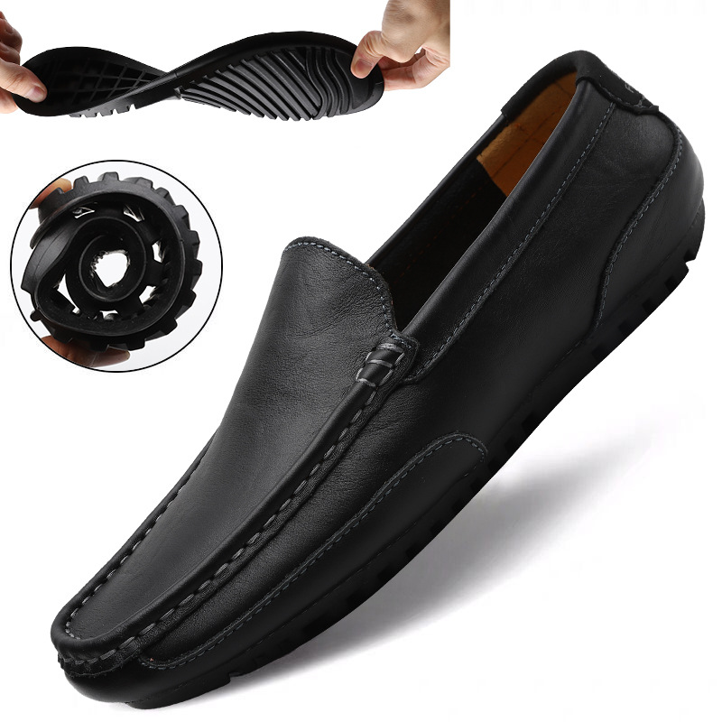 Men Casual Loafers Comfortable Leather Casual Shoes Men Sneakers New Spring Male Walking Loafers Casual Slip On Men Shoes
