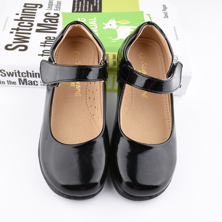 British girls shoes black show single shoes primary and secondary school performance shoes children's dress shoes