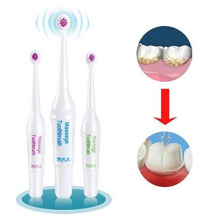 Operated Electric Toothbrush with 3 Brush Heads