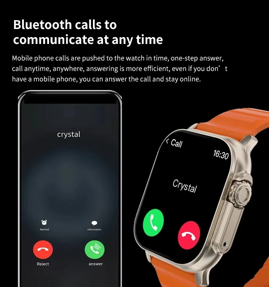 T800 Ultra Watch Series 8 Ultra Smart Watch Men Women Sport Waterproof Wireles Charger SmartWatch