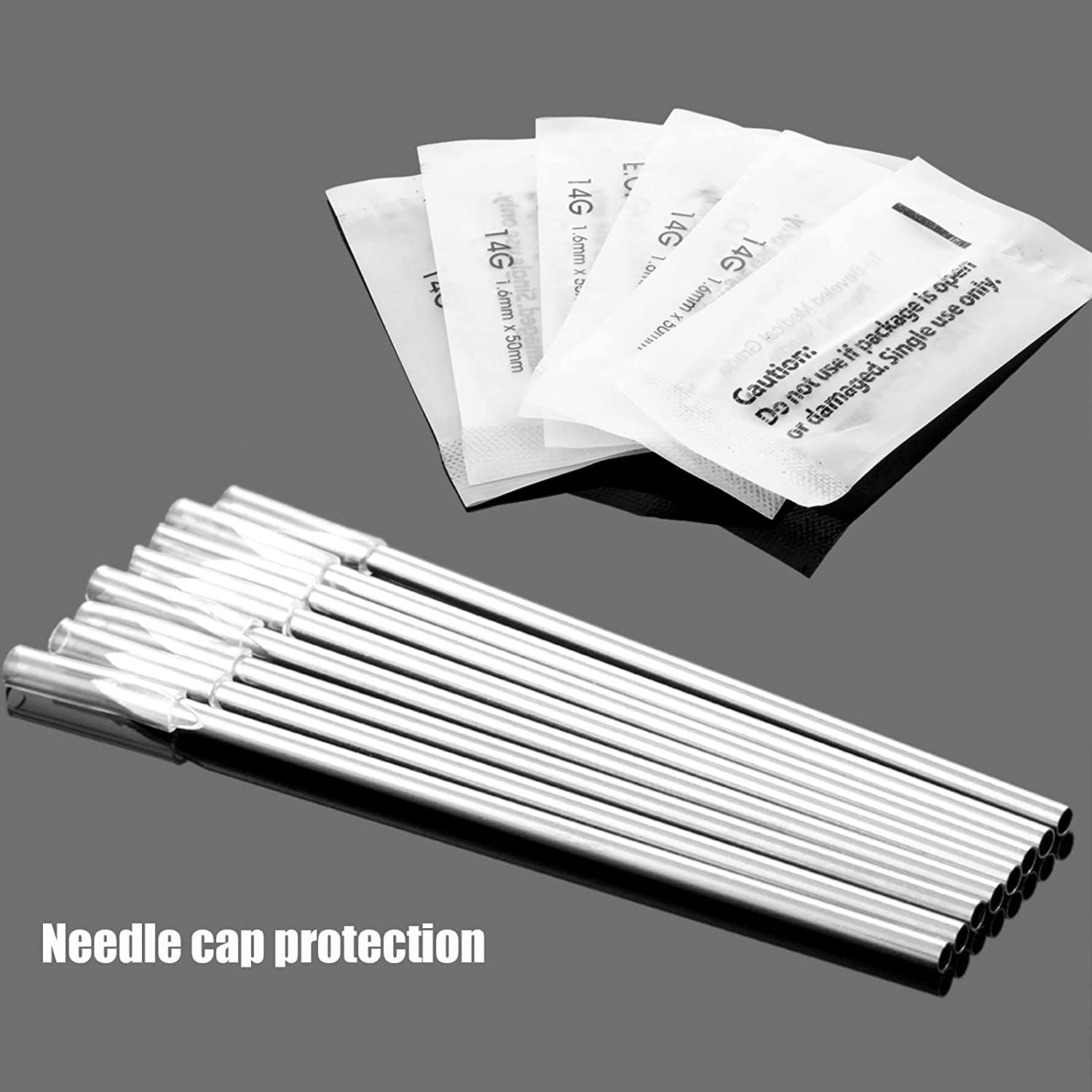 Ear Nose Piercing Needles 100pcs Piercing Needles Mixed Sizes Body Piercing Needles Hollow Needles