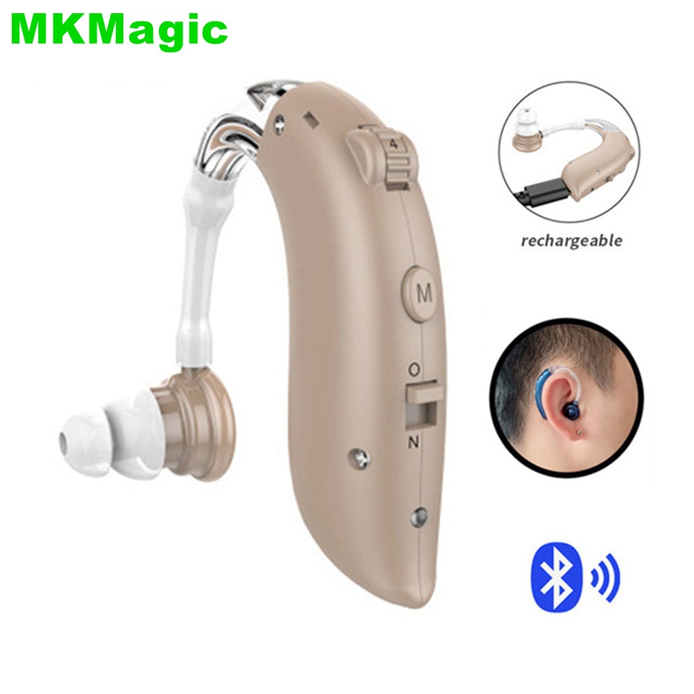 1PCS Not 1 Pair Digital BTE Hearing Aids Mini Rechargeable Hearing Aid Adjustable Tone Sound Amplifier Portable Deaf